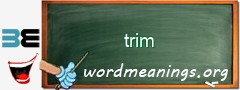 WordMeaning blackboard for trim